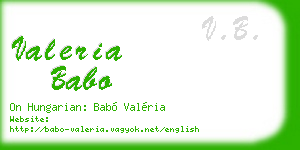 valeria babo business card